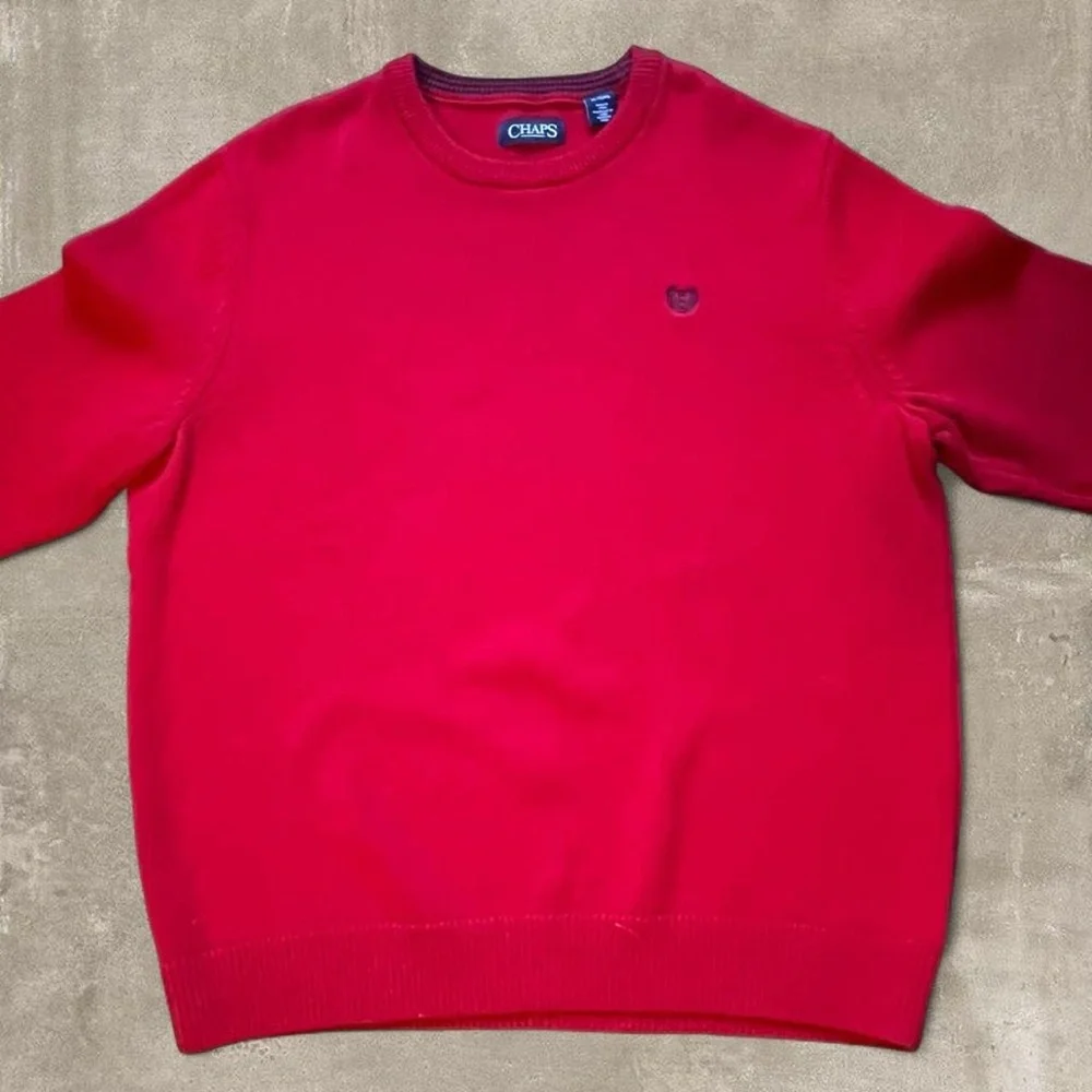 Vintage Chaps Red Crewneck Sweater Men’s XL Classic Knit Pullover